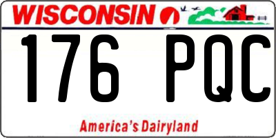 WI license plate 176PQC