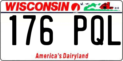 WI license plate 176PQL