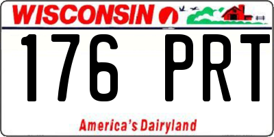 WI license plate 176PRT