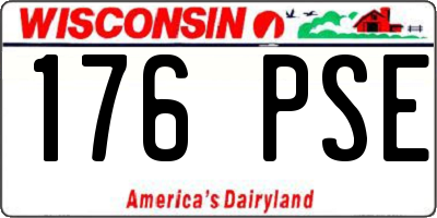 WI license plate 176PSE