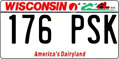 WI license plate 176PSK