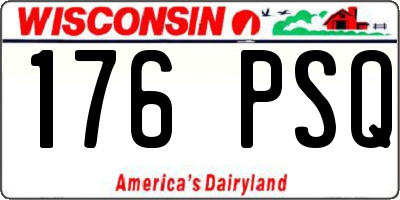 WI license plate 176PSQ