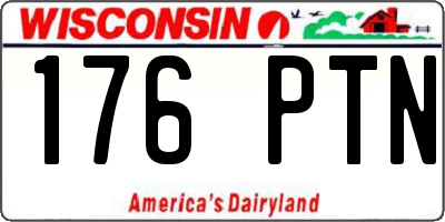 WI license plate 176PTN