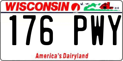 WI license plate 176PWY