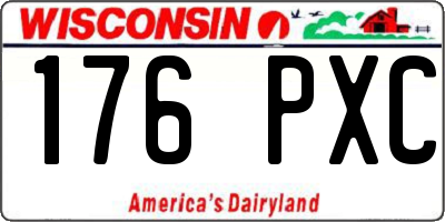 WI license plate 176PXC