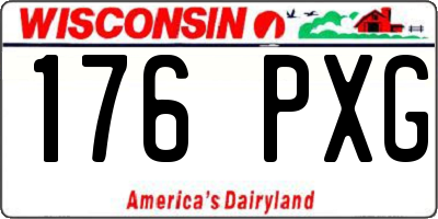 WI license plate 176PXG