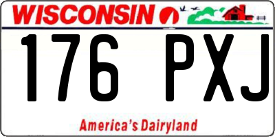WI license plate 176PXJ