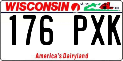 WI license plate 176PXK