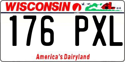 WI license plate 176PXL
