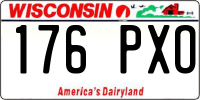 WI license plate 176PXO