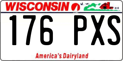 WI license plate 176PXS