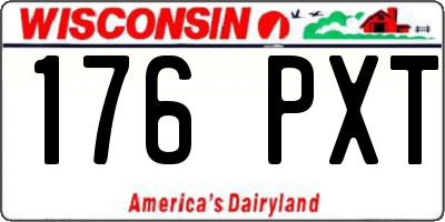 WI license plate 176PXT