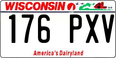 WI license plate 176PXV