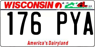 WI license plate 176PYA