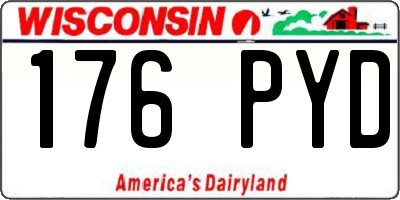 WI license plate 176PYD