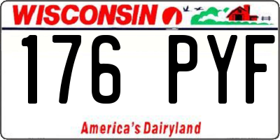 WI license plate 176PYF