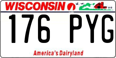 WI license plate 176PYG
