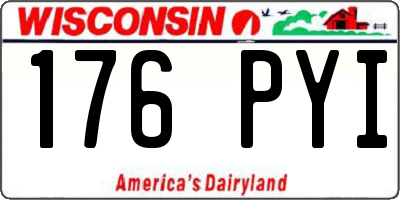 WI license plate 176PYI