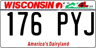 WI license plate 176PYJ