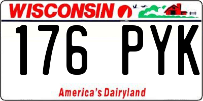 WI license plate 176PYK