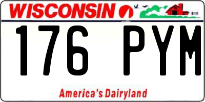 WI license plate 176PYM