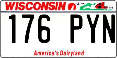 WI license plate 176PYN