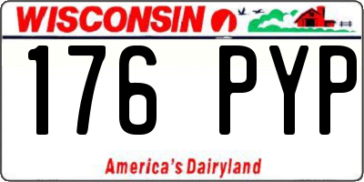 WI license plate 176PYP