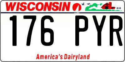WI license plate 176PYR