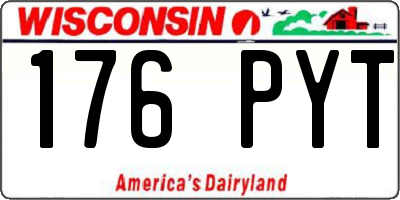 WI license plate 176PYT
