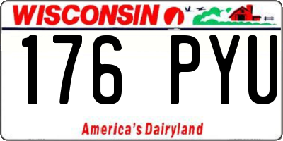 WI license plate 176PYU