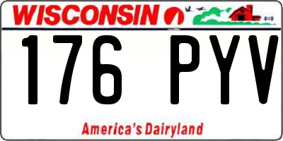 WI license plate 176PYV