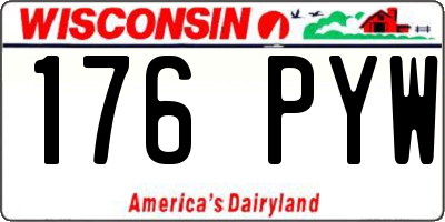 WI license plate 176PYW