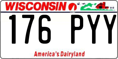 WI license plate 176PYY