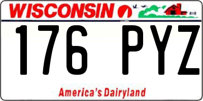 WI license plate 176PYZ