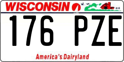 WI license plate 176PZE