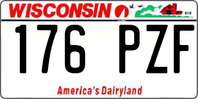 WI license plate 176PZF