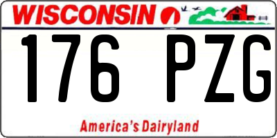 WI license plate 176PZG