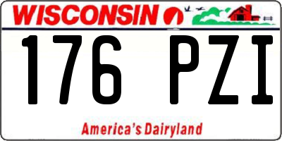 WI license plate 176PZI