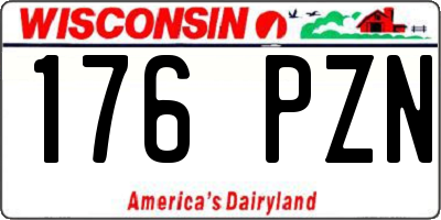 WI license plate 176PZN