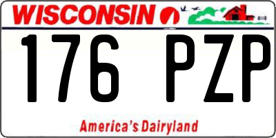 WI license plate 176PZP