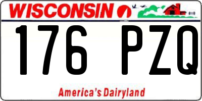 WI license plate 176PZQ