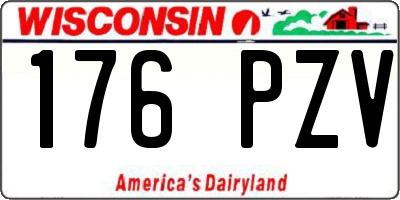 WI license plate 176PZV