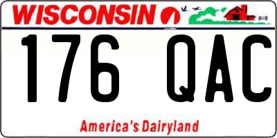 WI license plate 176QAC