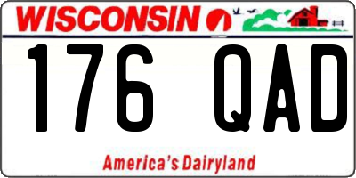 WI license plate 176QAD