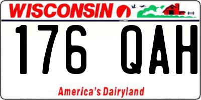 WI license plate 176QAH
