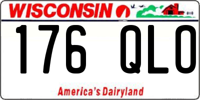 WI license plate 176QLO