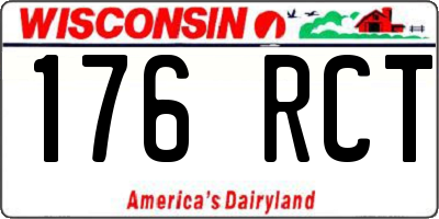WI license plate 176RCT