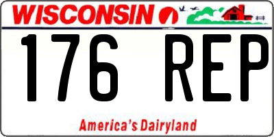 WI license plate 176REP