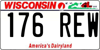 WI license plate 176REW