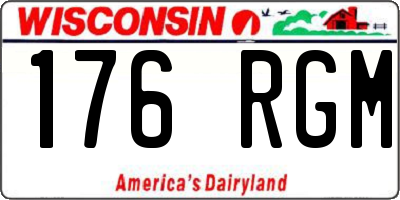 WI license plate 176RGM